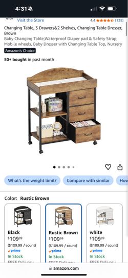 Diaper Changing Table Dresser Wood
