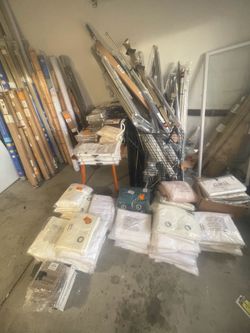 Curtains and rods lot