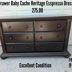 Solid Wood Cache Heritage Espresso Dresser