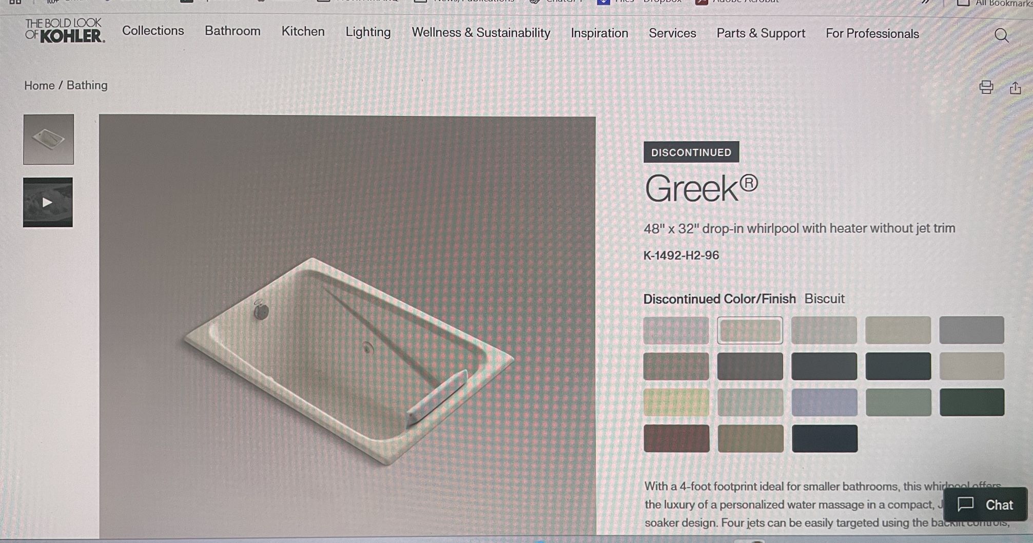 Kohler Greek Whirlpool Tub