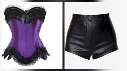 Brand New and Ready For Pickup Club Outfit. Includes Corset and Faux Leather Shorts 