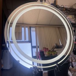 BATHROOM MIRROR - 30” LED Round Touch Button Bathroom Mirror with Switchable Color LED 