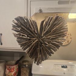 Creative Co-Op Driftwood Heart Shaped Wall Décor