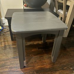 Grey End Table 24x24 