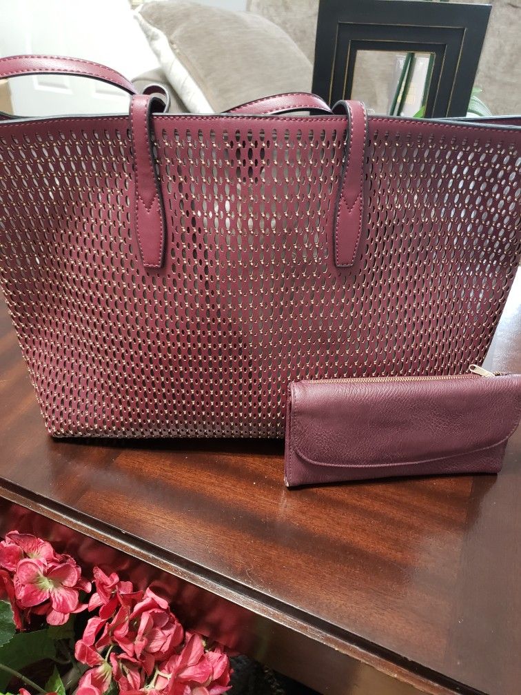 Large Tote Bag With Matching Wallet