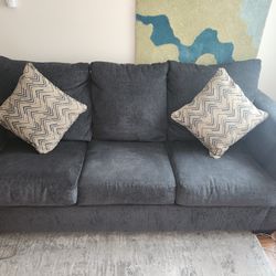 Queen size sofa bed couch gray/Blue from Jerome's