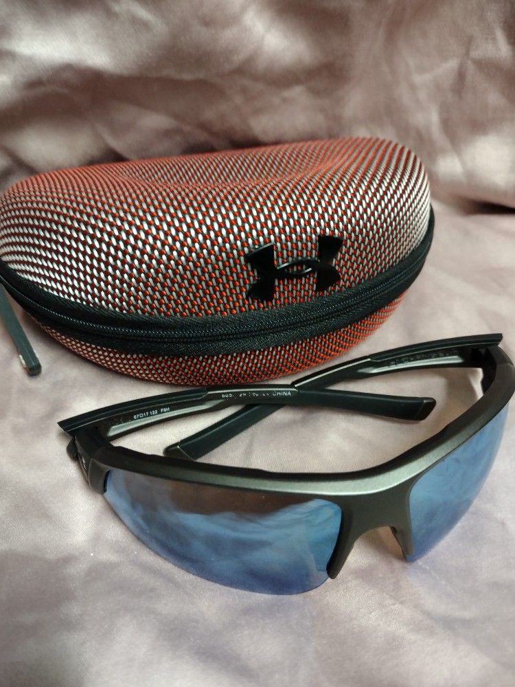 Under Armour CHANGEUP DUAL Sunglasses Satin Carbon / Blue Baseball TUNED Lens