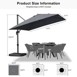 Outdoor Sun Heavy Duty Cantilever Umbrella for 11*11