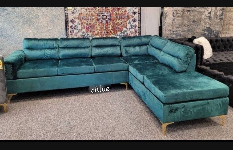 
\ASK DISCOUNT COUPON] sofa Couch Loveseat Living room set sleeper recliner daybed futon 🛎vg Green Velvet  Sectional 