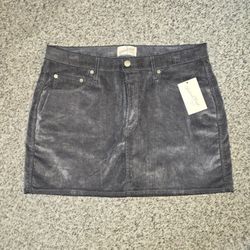Velvety Gray Mini Skirt Brand New Super Cute Size 12