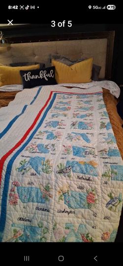 handmade 50 states quilt