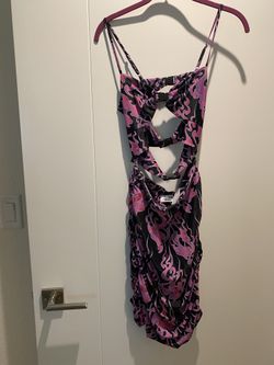 Tiger Mist Black and Purple Dress