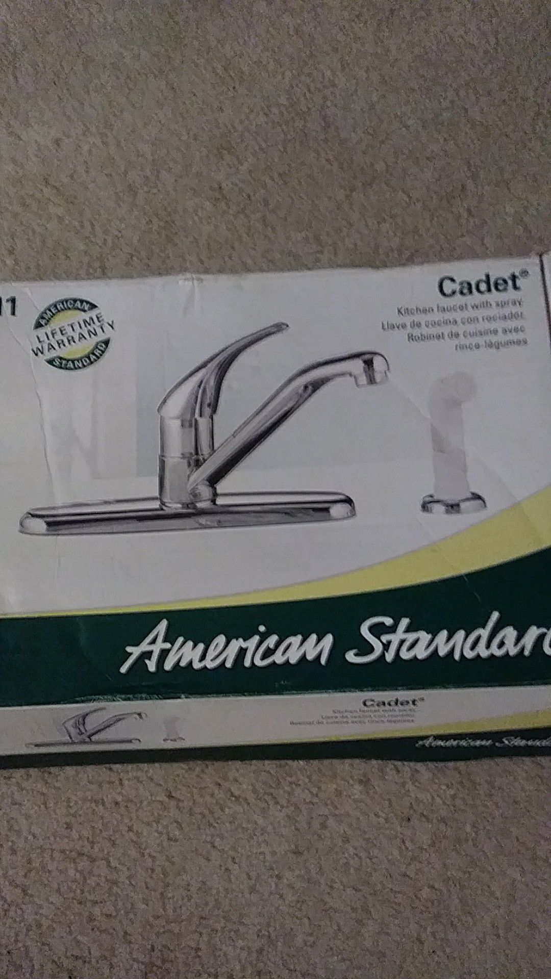 American Standard Cadet Kitchen Faucet w/Spray