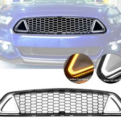 15-17 Ford Mustang Front Upper Grill W/ LED