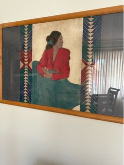 Indian Woman signed by Artist C. Blair