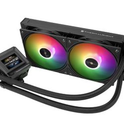 Thermalright FW 240 SE ARGB Black-AIO CPU Liquid Cooler,IPS LCD Screen with 320 * 240 Resolution,for AM4/AM5,Intel