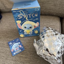 Disney Miniso Stitch Eat Something Before Sleep Vinyl Plush Toy