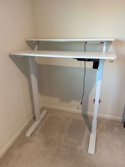 2 Tiered Sit Stand Desk