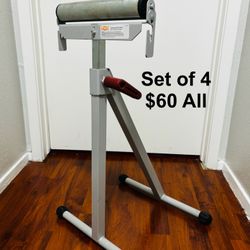 Set of 4 HDX Roller Stands Adjustable Ball Bearing – Woodworking Support