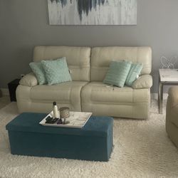 Beautiful, Cream Recliner Sofa