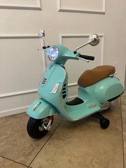 VESPA 12V Kids Electric Motorcycle with Dual Motors