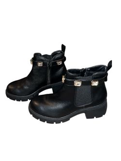 Madden NYC Womens Black Rhinestone Boots 