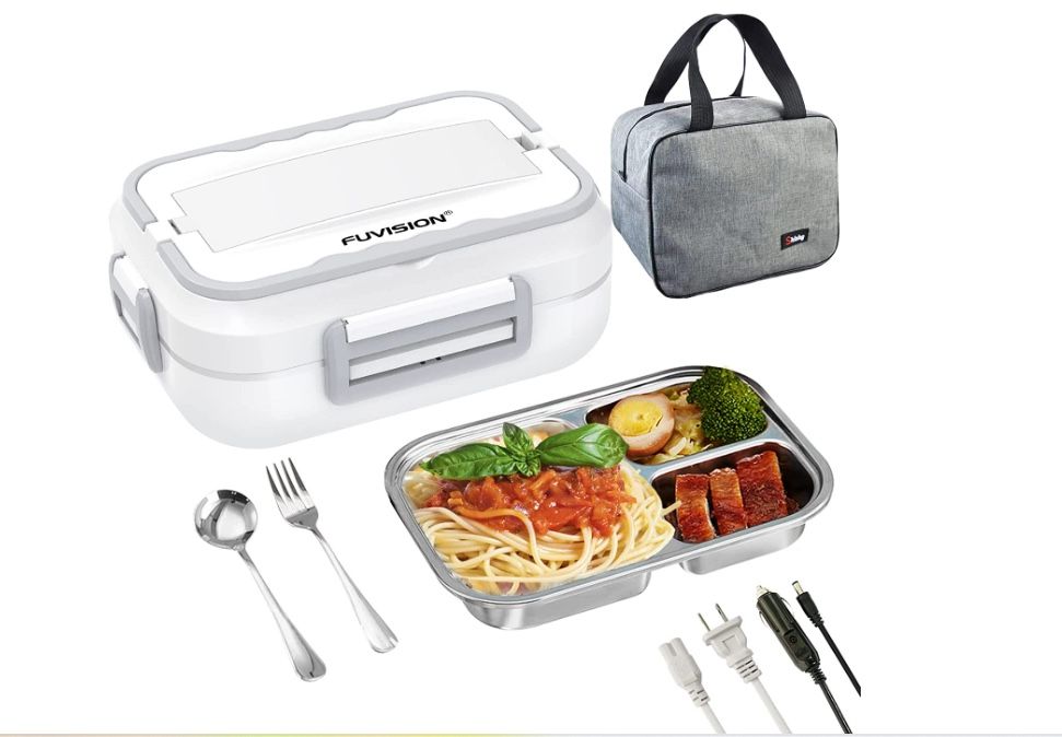 FUVISION Electric Lunch Box , 60W Faster Heated Lunch Box for Adults