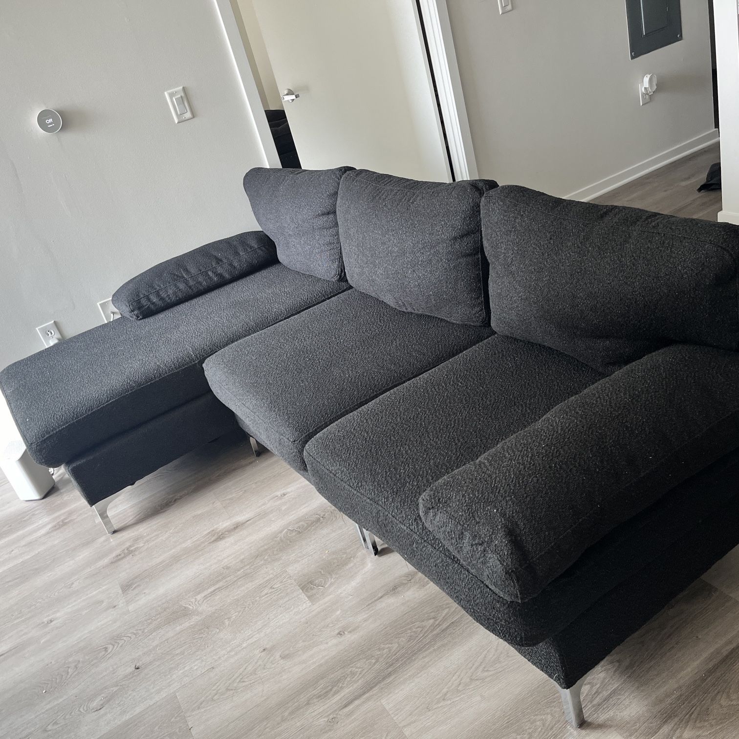 Black Boucle Sectional