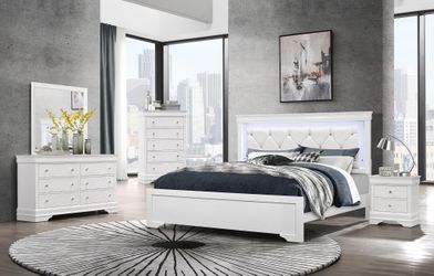 4-Piece Queen Bedroom Set – Bed, Dresser, Mirror & Nightstand | Delivery & Setup Available