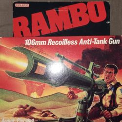 Vintage 1986 Coleco RAMBO 106mm Recoilless Anti-Tank Gun NIB Sealed box Complete