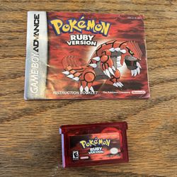 Nintendo GameBoy Advance Pokémon Ruby Game