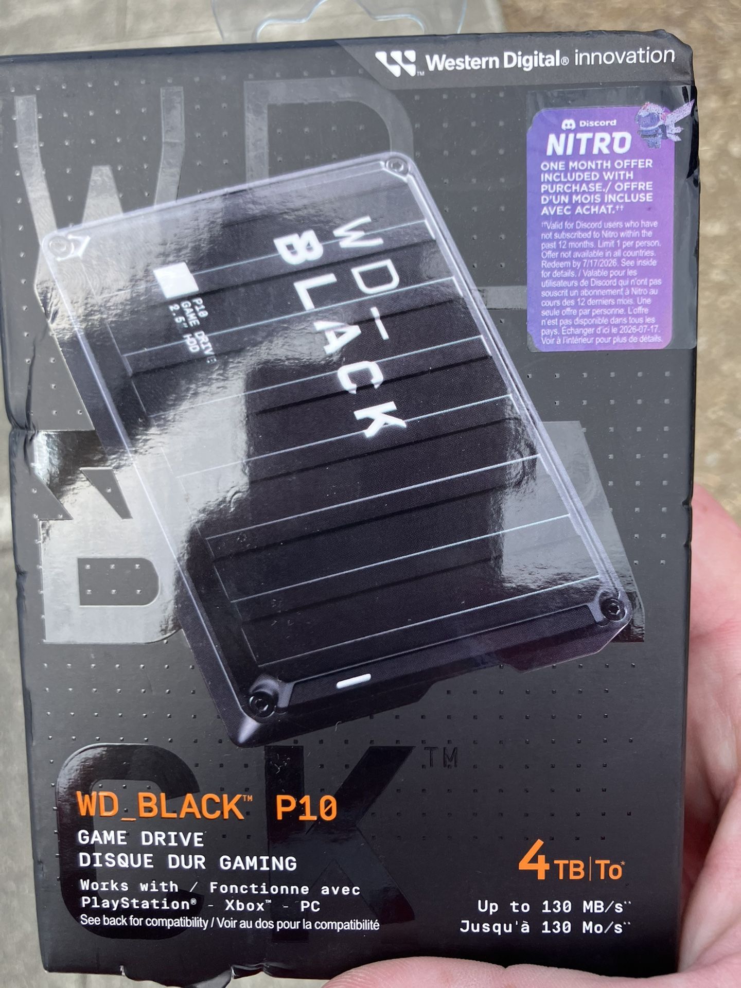 WD_BLACK P10. game drive 4T