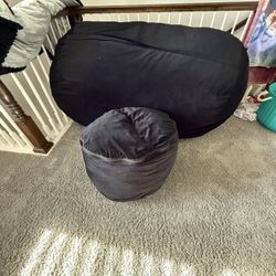 Ultimate Sack Beanbag Lounger With Foot Stool