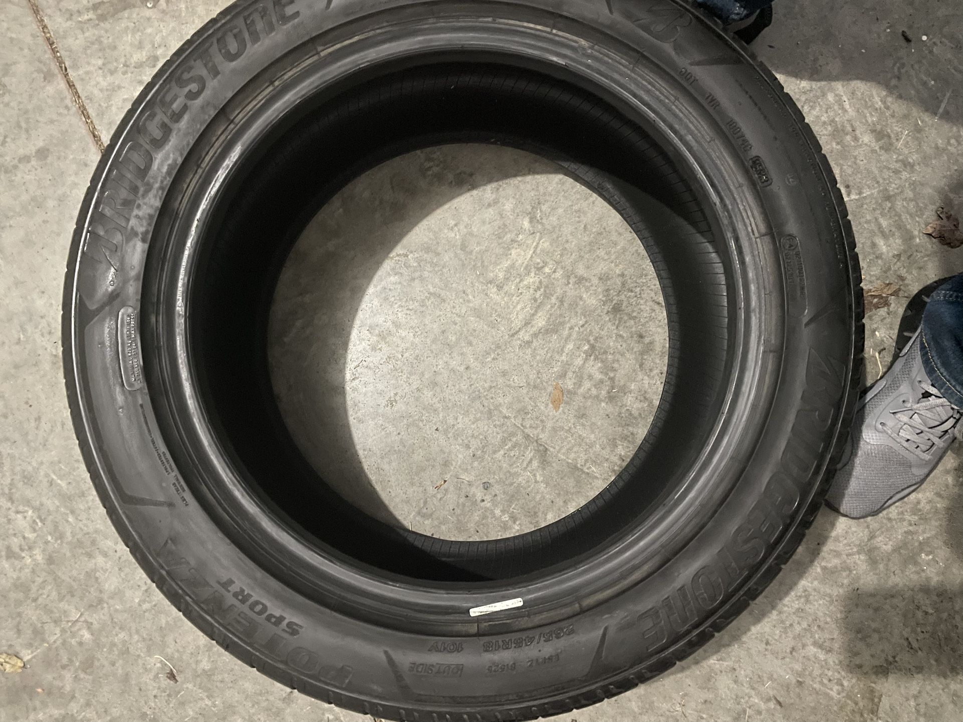 2 - Bridgestone Potenza Sport Tires P265/45R18 Very Low Mileage/Great Condition