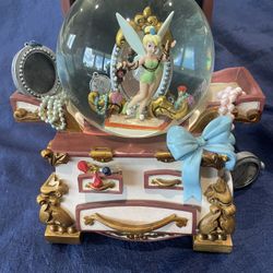 Disney Tinkerbell Snowglobe You Can Fly Music Box with Photo Frame 