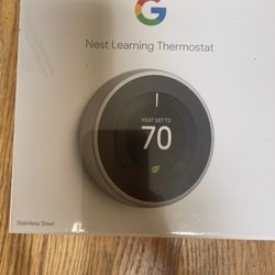 Google Nest Learning Thermostat (Stainless Steel)
