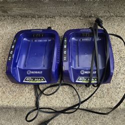Kobalt Battery Quick Battery Chargers. 