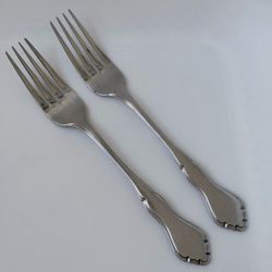 2pc Stanley Roberts Glendale Dinner Forks 7 1/2”Stainless Rogers Burnished Korea