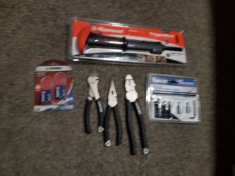 Trigger shot powder actuated rool, 2 brings combo lock,husky brand pliers, pro installation kit
