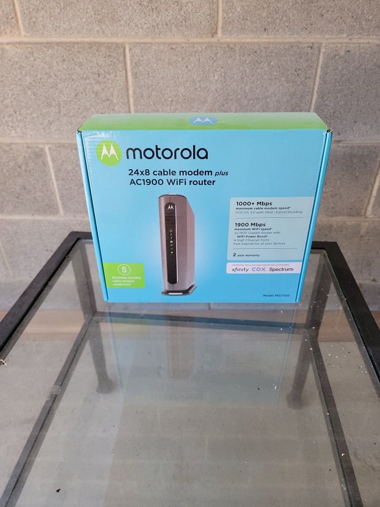 Motorola Cable Modem And WiFi Router