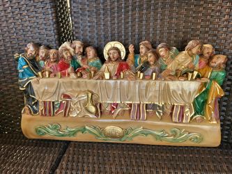 2 Last Supper Carved In Wood Home Decor