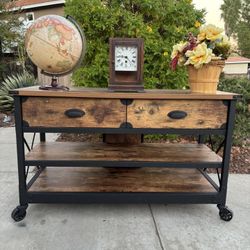 Rustic Entry Sofa Table Buffet Furniture Great Condition 