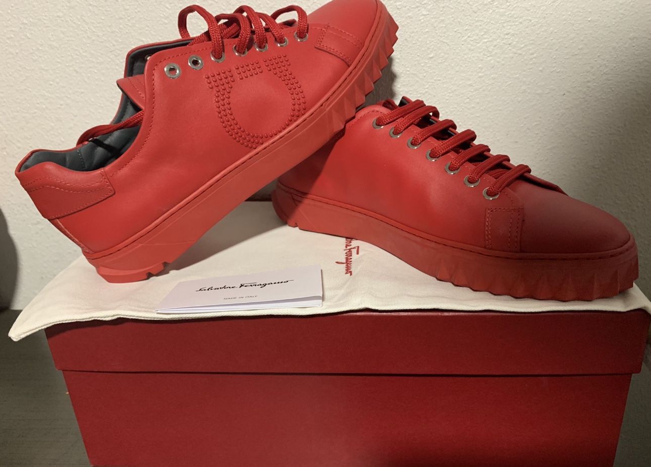 Salvatore Ferragamo Cube 13 Men’s Sneakers Size 8