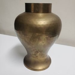6 5/8" Hammered Brass Vase