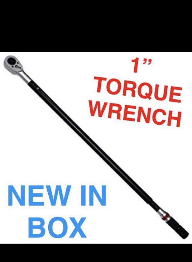 Paid $650.. 1" ONE-INCH TORQUE WRENCH . NEW IN BOX.. with CASE!