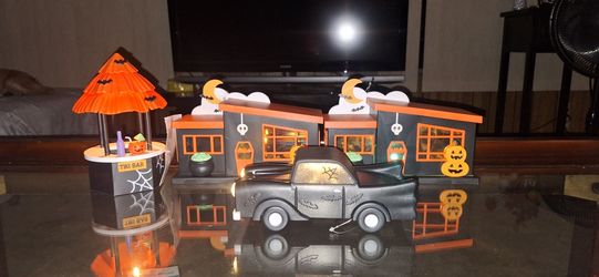Halloween Village Set with Lights