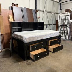 Twin captains bed $299