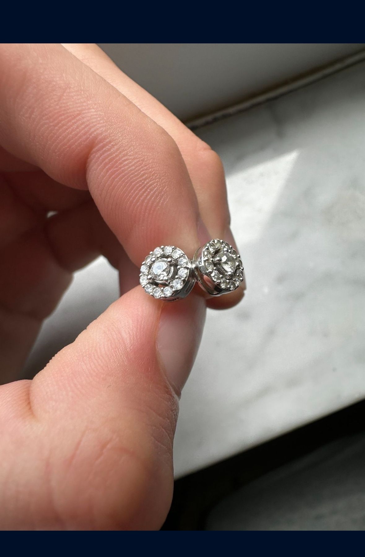 Real diamond earrings (from jewlery store)