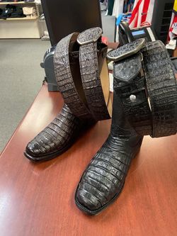 Botas de piel horma Dubái con cierre y cinturon