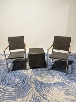 3-Piece Wicker Patio Bistro Set